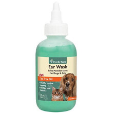 Overby Farm Ear Wash Liquid for Cats and Dogs, 118 ml