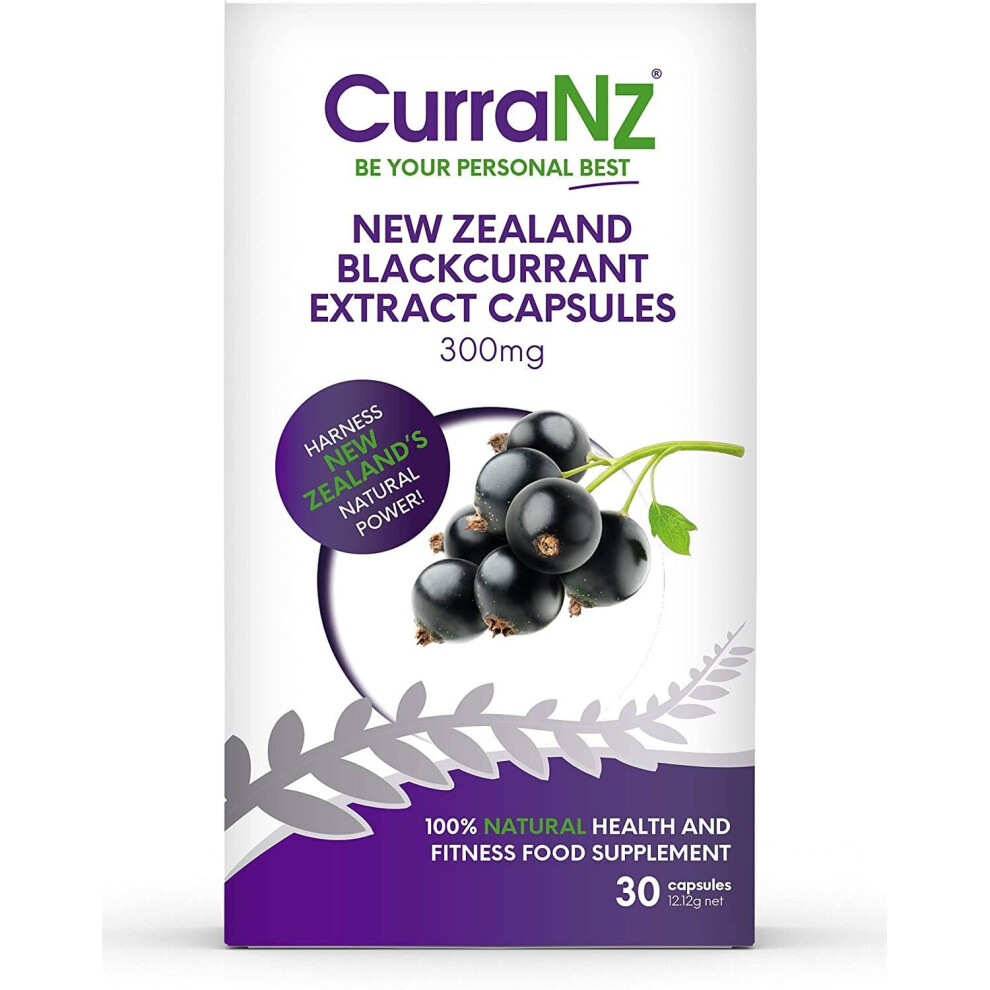 Curranz Zealand Blackcurrant 300mg Extract 30 Capsules