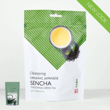 Clearspring Organic Japanese Loose Sencha Green Tea 90g – Fresh, Aromatic Kyoto-Kyushu Sencha