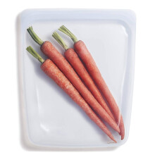 Stasher, Reusable Silicone Foodbeutel, Halbe Gallone, klar, 64,2 fl oz (1,92 l)