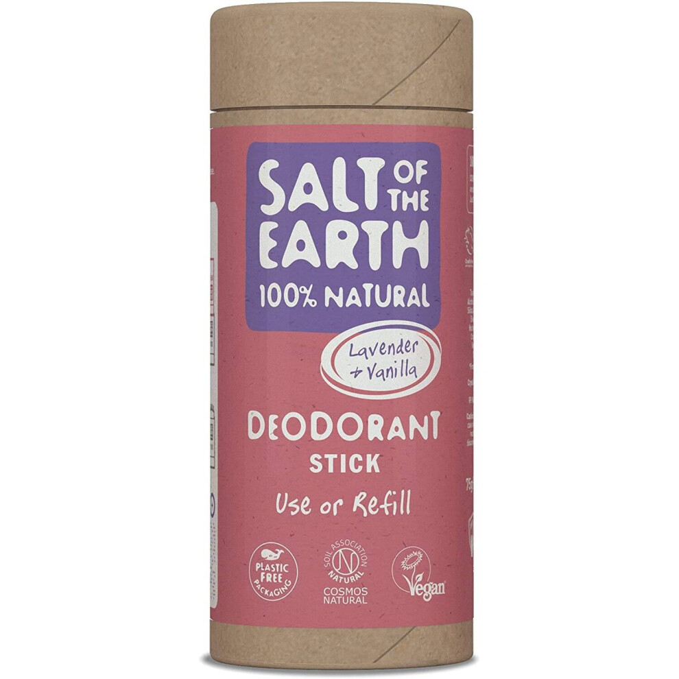 Salt Of The Earth Lavender - & Vanilla Natural Deodorant Stick Refil 75G