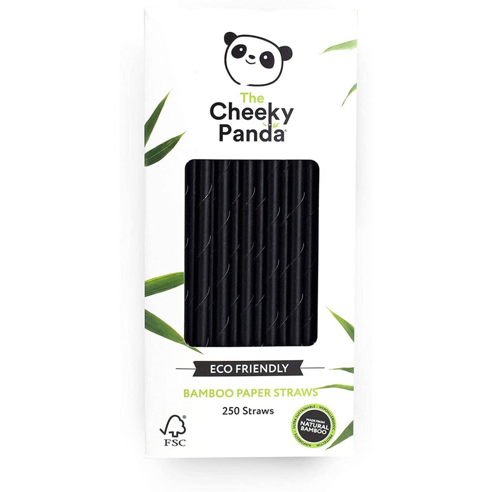 Cheeky Panda Bamboo Paper Straw Black (250 Pack) - Image 4