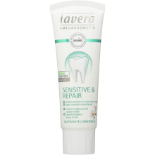 lavera Sensitive Toothpaste, Repair, Vegan Toothpaste, Organic Toothpaste, 100% Certified Natural Cosmetics, 4 containers of 75 ml, Total: 300 ml