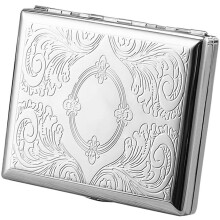 EKdirect Silver Metal Cigarette Case Box for 20pcs Cigarettes 84mm