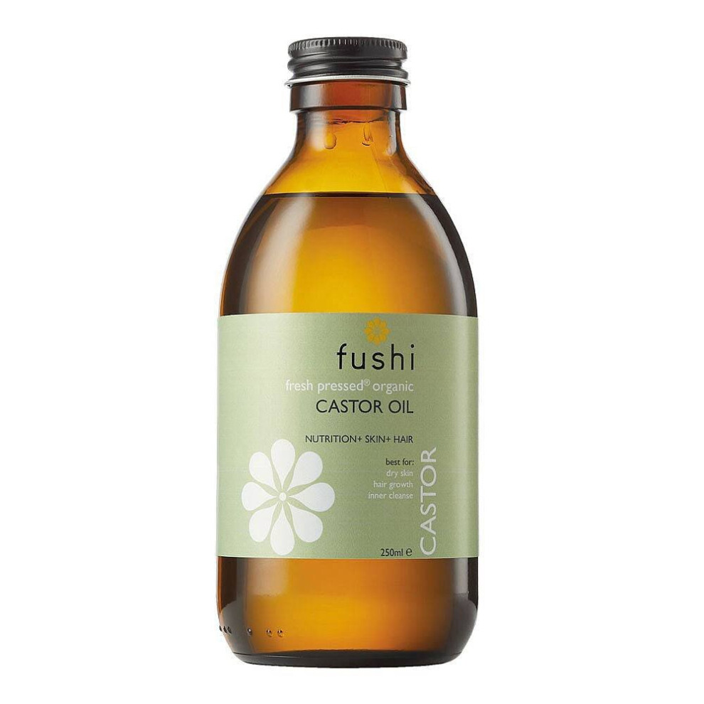 Fushi Organic Castor Oil 250Ml - Cold-Pressed, Unrefined, Hexane-Free, Food Grade, For Skin & Hair