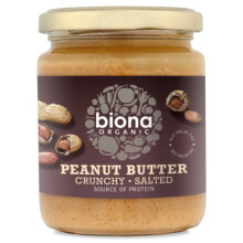 Biona Peanut Butter - Crunchy Salted 250g