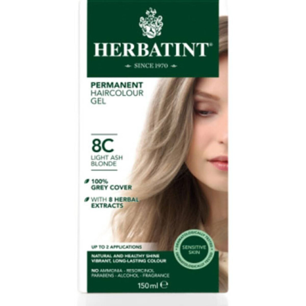 Gentle Beauty Herbatint 8C Light Ash Blonde 150Ml