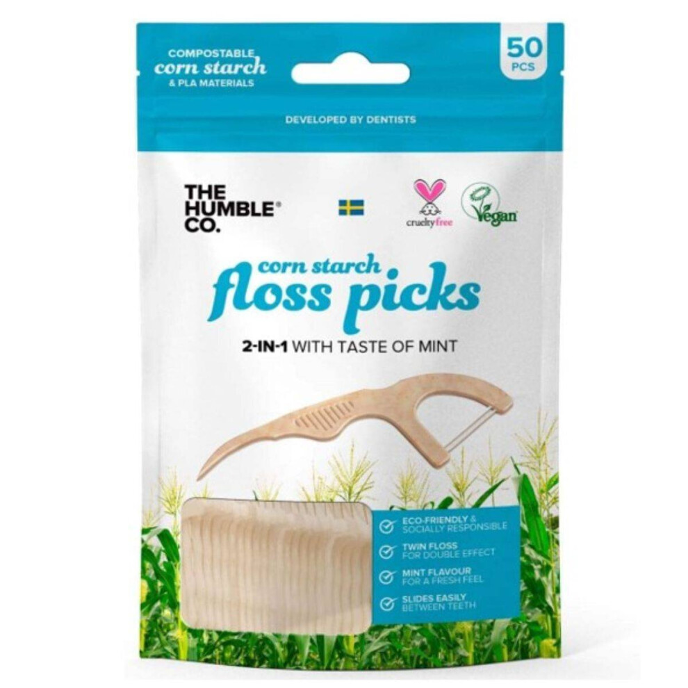 Humble Brush Dental Floss Picks - Mint 50S