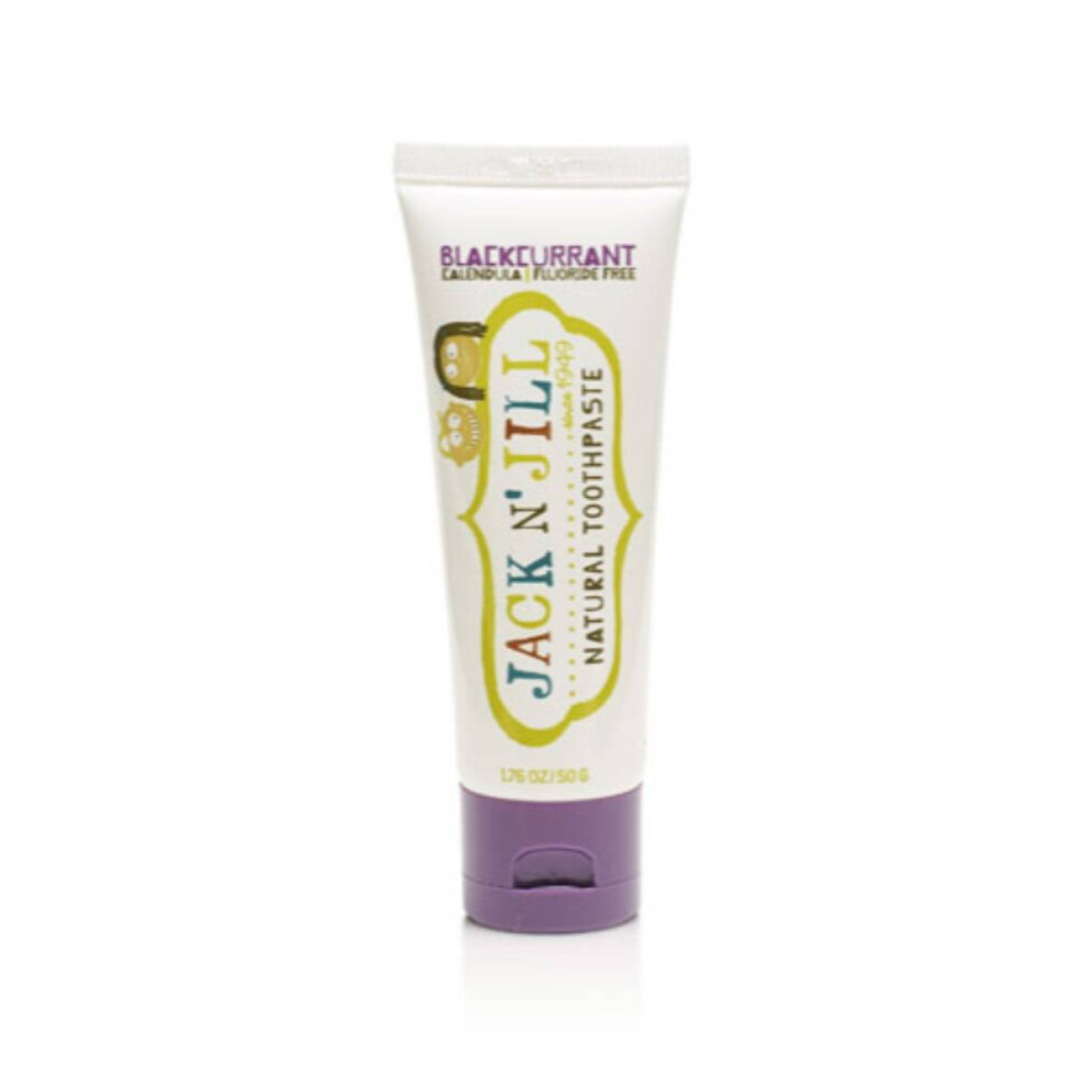 Jack N Jill Natural Calendula & Blackcurrant Toothpaste 50G - Fluoride Free, Xylitol Rich, Sls Free, Australian Made