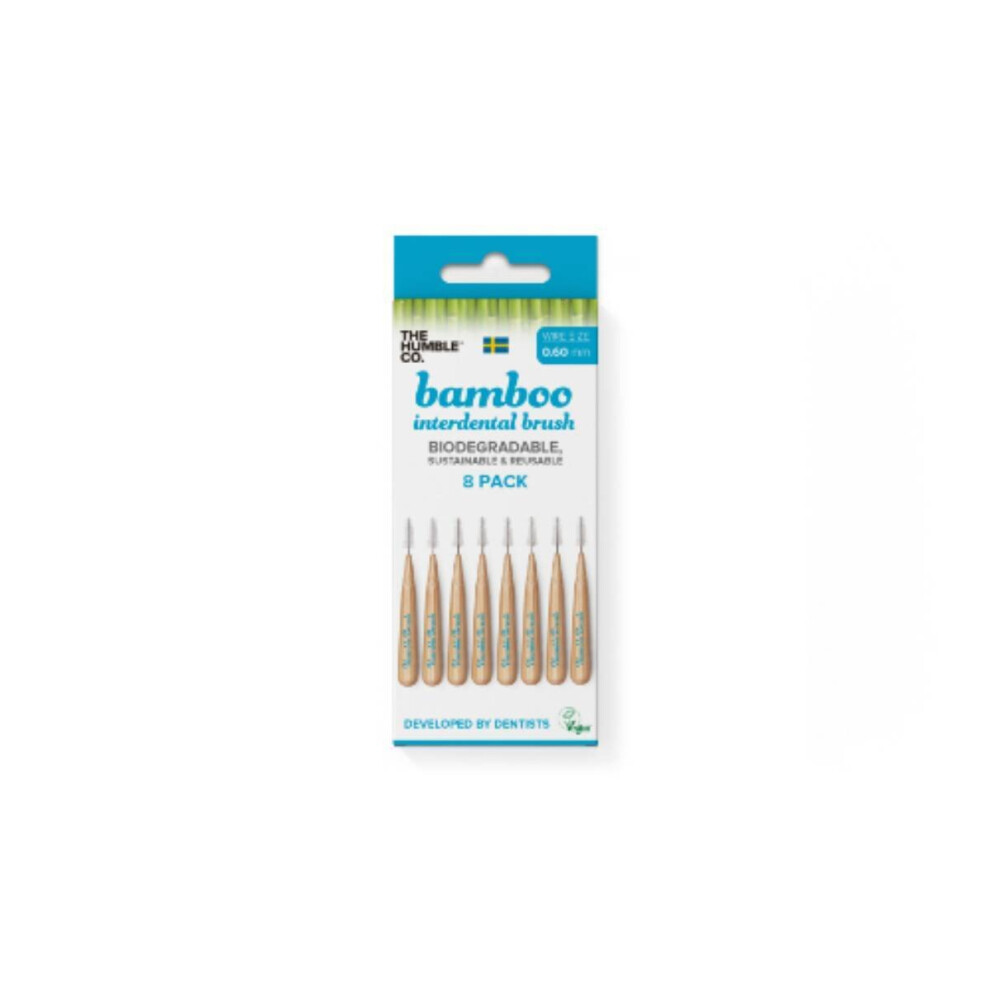 The Humble Co. Blue Humble Brush Bamboo Interdental - Size 6 8 Pack