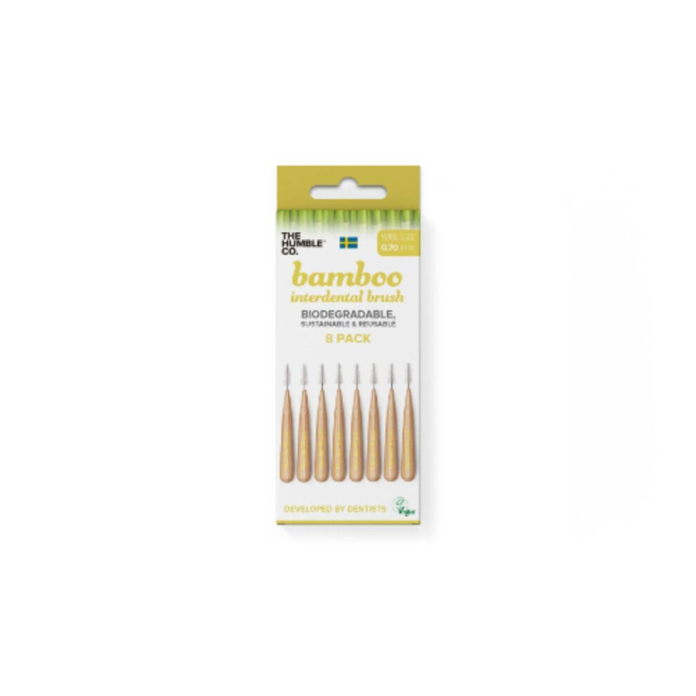 The Humble Co. Yellow Humble Brush Bamboo Interdental - Size 7 8 Pack