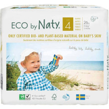 Naty, Pannolino Ecologo, Taglia 4, 15-40 lbs (7-18 kg), 26 Pannolini