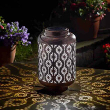 26cm Solar Power Outdoor Hanging LED Lantern | Garden Table Patio Decoration
