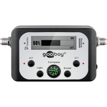 Goobay 67140 Satellite Finder with Digital Display, black silver