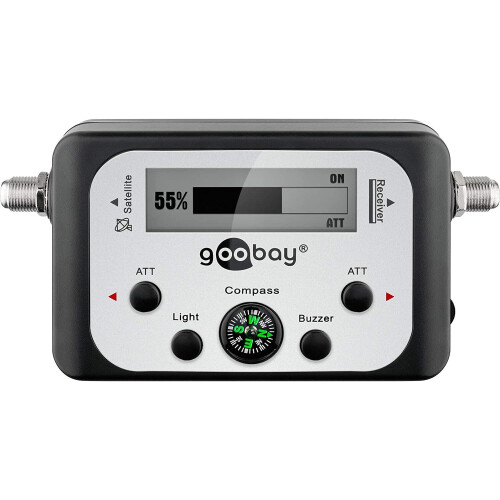 Goobay 67140 Satellite Finder with Digital Display, black silver
