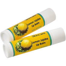 Bálsamo Labial de Limón Orgánico - 2 Paquetes, 70% Aceite de Jojoba Orgánico