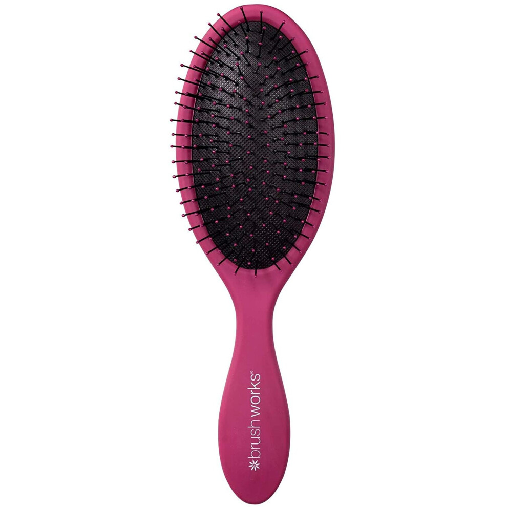 Brushworks Pink Professional Oval Detangling Hair Brush