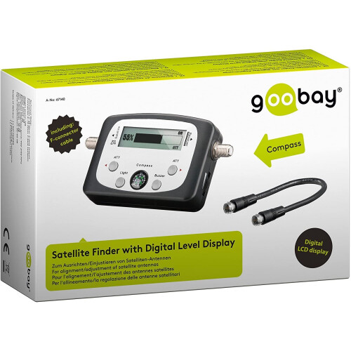Goobay 67140 Satellite Finder with Digital Display, black silver 2