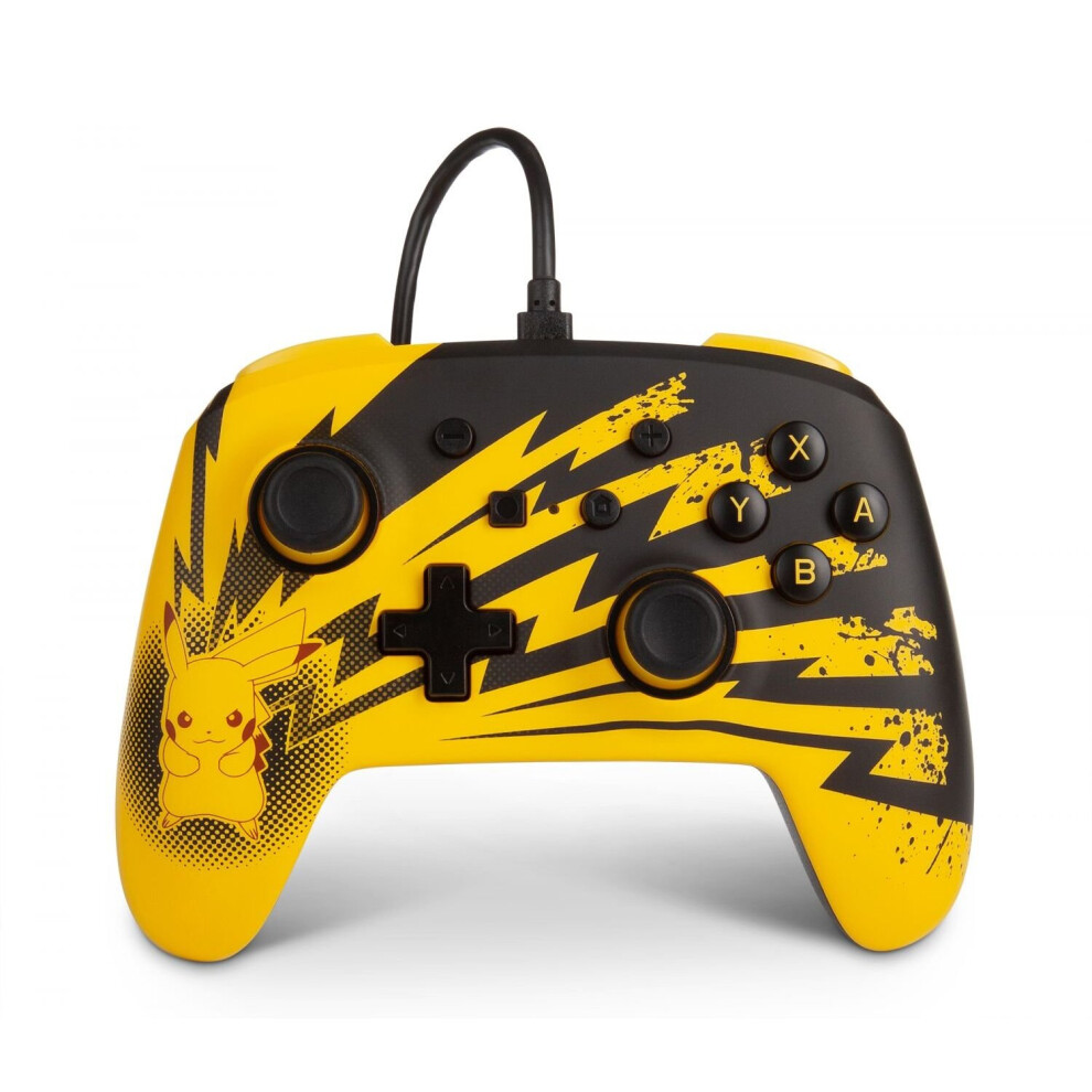 PowerA Enhanced Wired Controller For Nintendo Switch - Pokmon: Pikachu Lightning Gamepad Nintendo Switch Nintendo Switch Lite Analogue / Digital Wired USB Micro-USB