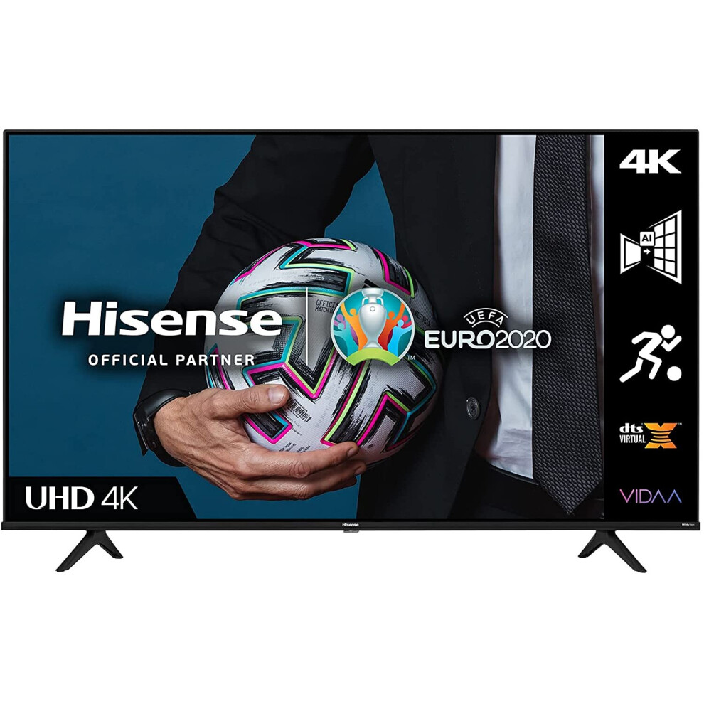 HISENSE 55A6GTUK (55 Inch) 4K UHD Smart TV, with Dolby Vision HDR, DTS Virtual X, Youtube, Netflix, Freeview Play and Alexa Built-in, Bluetooth and