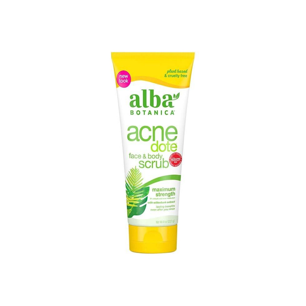 Alba Botanica Acnedote Face Scrub Exfoliating Formula 2% Salicylic Acid 227 G - Image 3