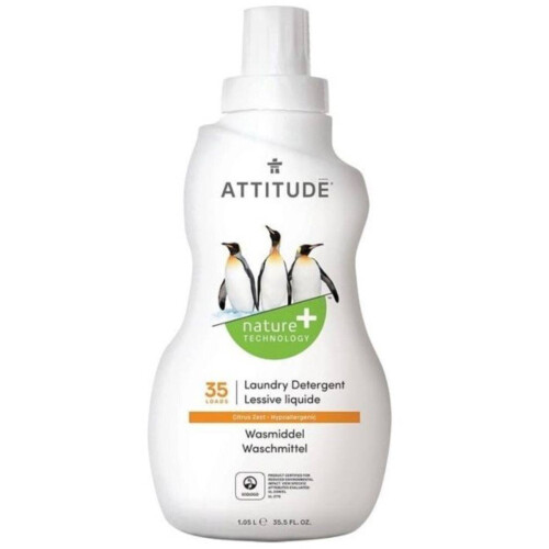 ATTITUDE, Détergent à Lessive, Zeste d'Agrumes, 35.5 fl oz (1.05 l)