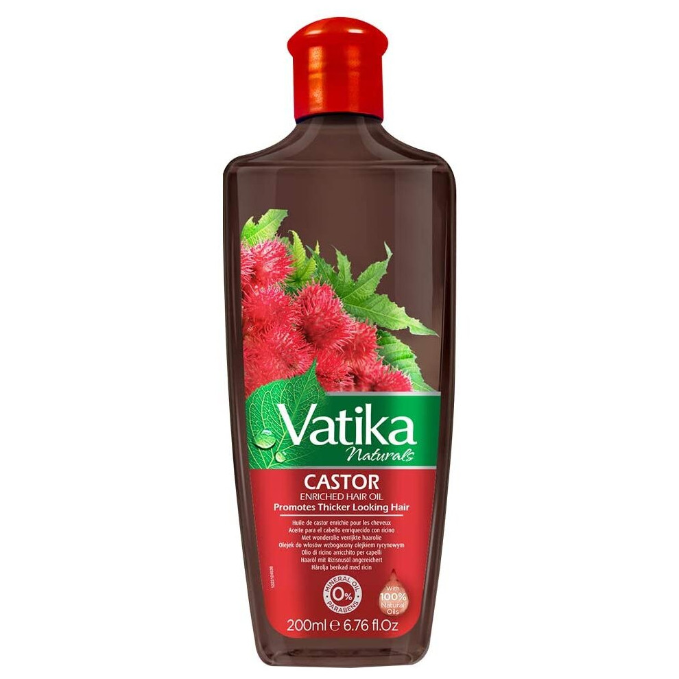 Vatika Naturals Vatika Enriched Castor Hair Oil, 200 ml