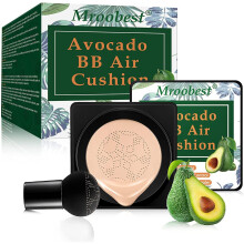 BB Mushroom Air Cushion Avocado BB/CC-Creme, ganztgig anhaltende Nude-Grundierung, gleichmiger Hautton, Make-up-Basis, einfach dnn und feucht auf