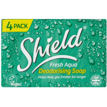 Shield Fresh Aqua Deodorising Soap, 4 x 115g