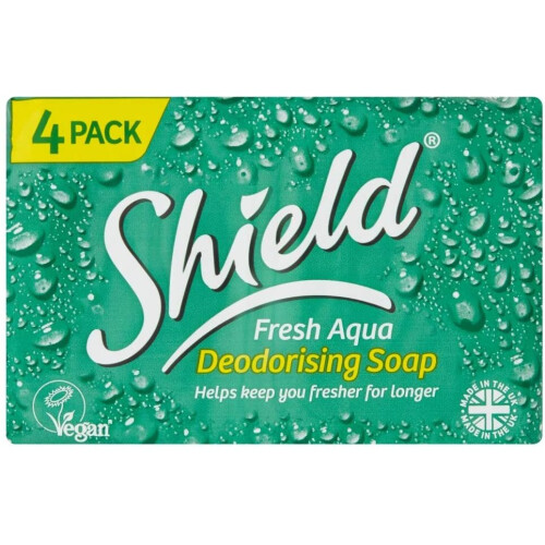 Shield Fresh Aqua Deodorising Soap, 4 x 115g