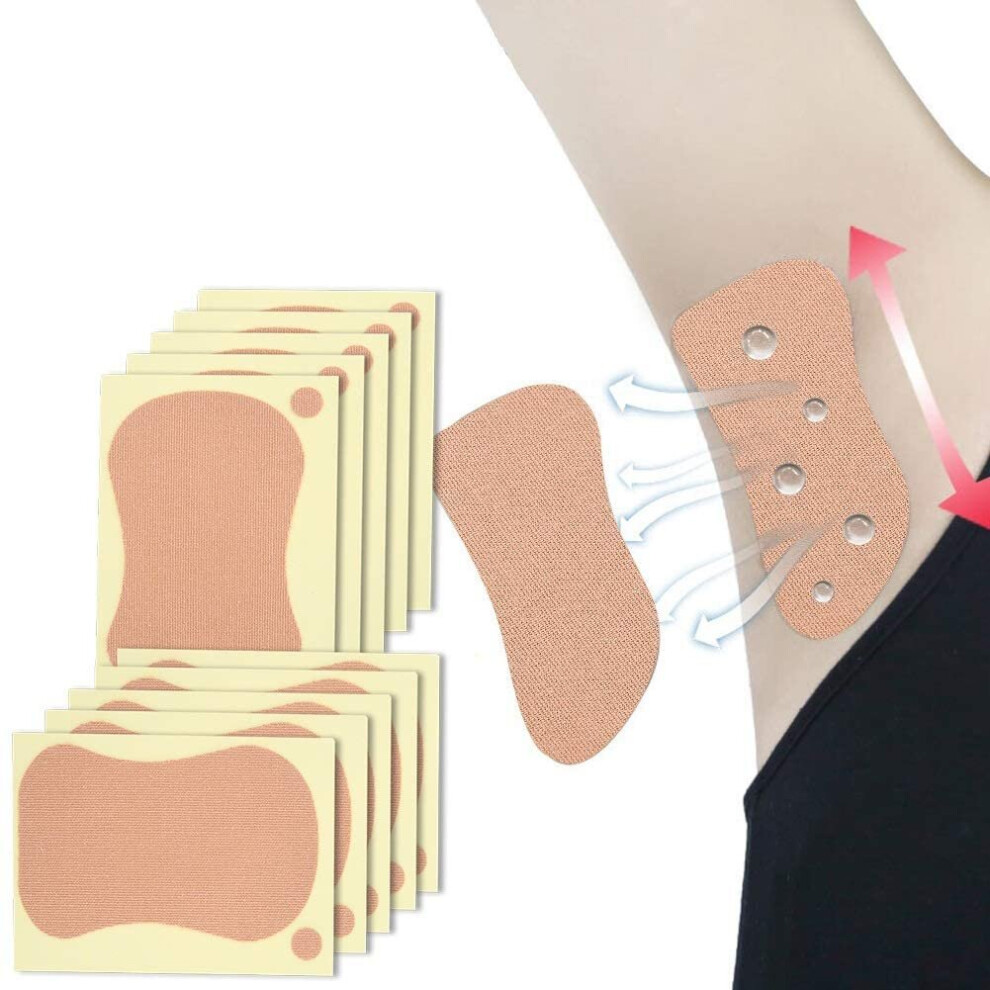Hurrise Deodorant Armpit Patch,Underarm Sweat Pad Unisex Sweat Absorbing Underarm Pad For Men And Women 10Pcs 9 X 6.5Cm