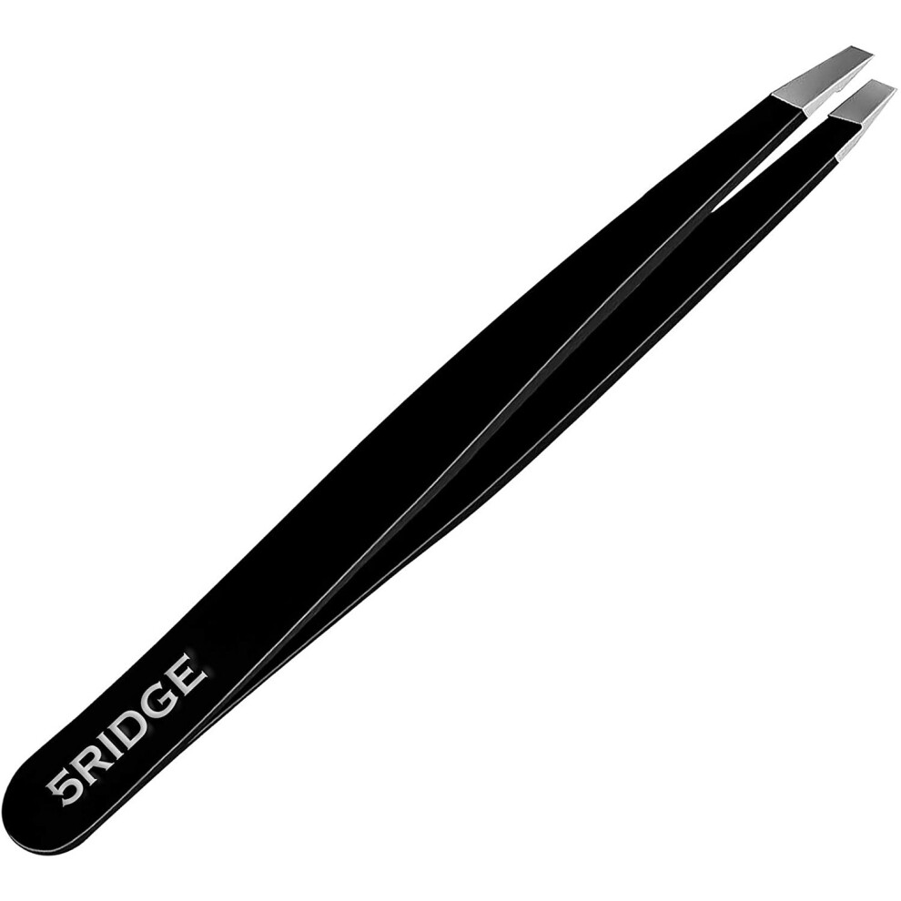 Tweezers for Eyebrows – Stainless Steel Slanted Eyebrow Tweezer - Precision Removal of Facial Hair, Ingrown Hair and Splinter - Professional