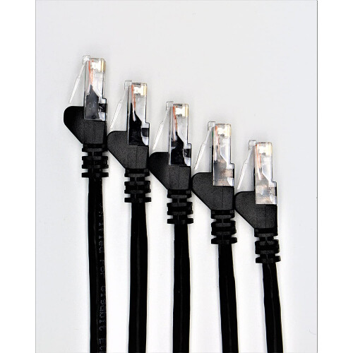 5-Pack 0.3m to RJ45 Cat 6 Ethernet Patch LAN Network Cable (5-Color Bundle) - R1300A (0.3, Black)
