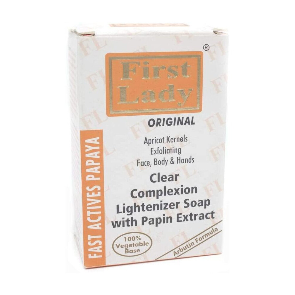 First Lady Papaya Clear Complexion Lightenizer Soap 200g - Lightening & Exfoliating