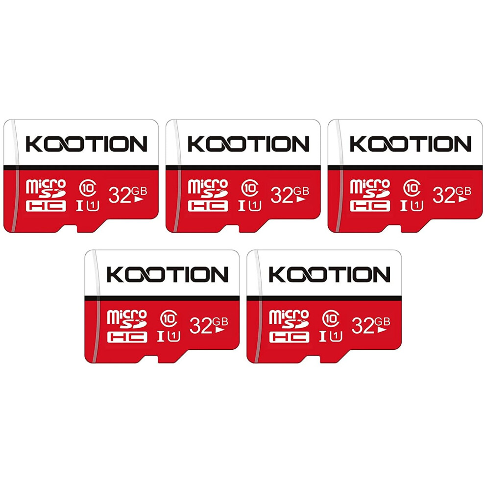 KOOTION 5 X 32GB Micro SD Card Class 10 Micro SDHC Card 32GB TF Card High-Speed Micro SD Cards 5 Pack Memory Card UHS-1, C10, U1
