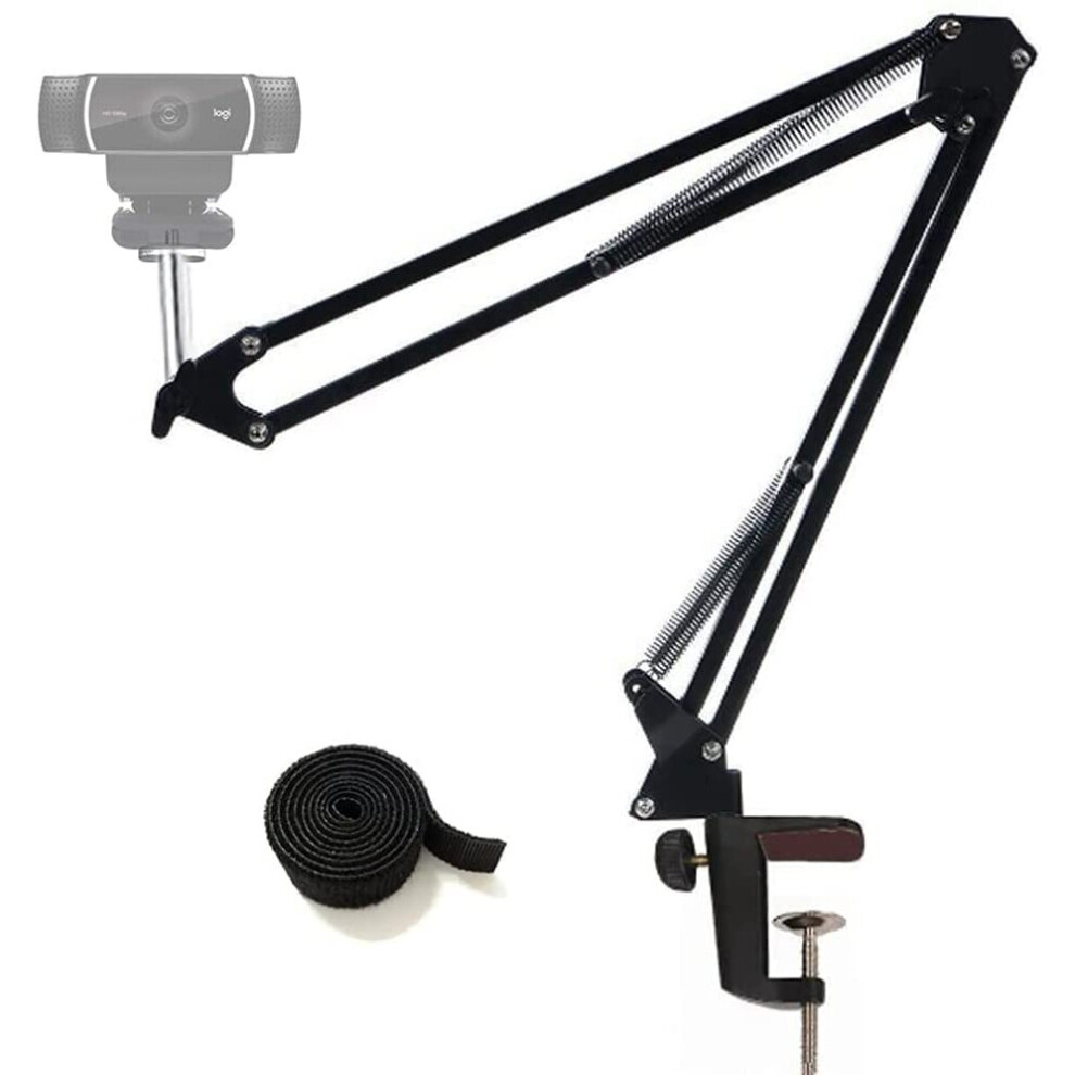 Tencro Adjustable Desktop Webcam Stand Suspension Boom Scissor Arm Holder Camera Desk Clamp Mount For Logitech Webcam C922 C930e C930 C920 C615, 601263664611
