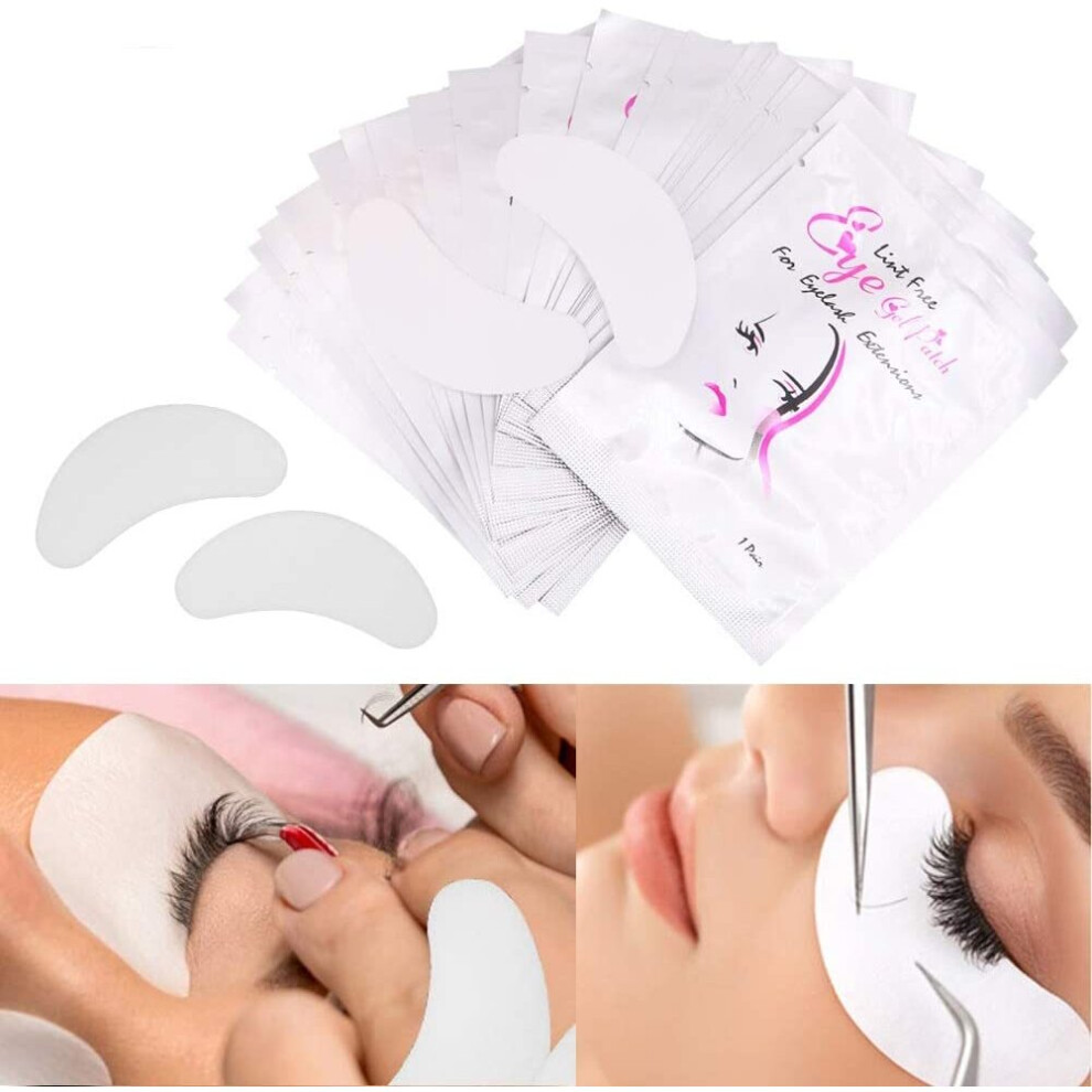 Boerni 50 Pairsâ Eye Gel Pads, Lint Free Eyelash Patches, Under Eye Gel Pads For Pro Salon And Individual Eyelash Extension