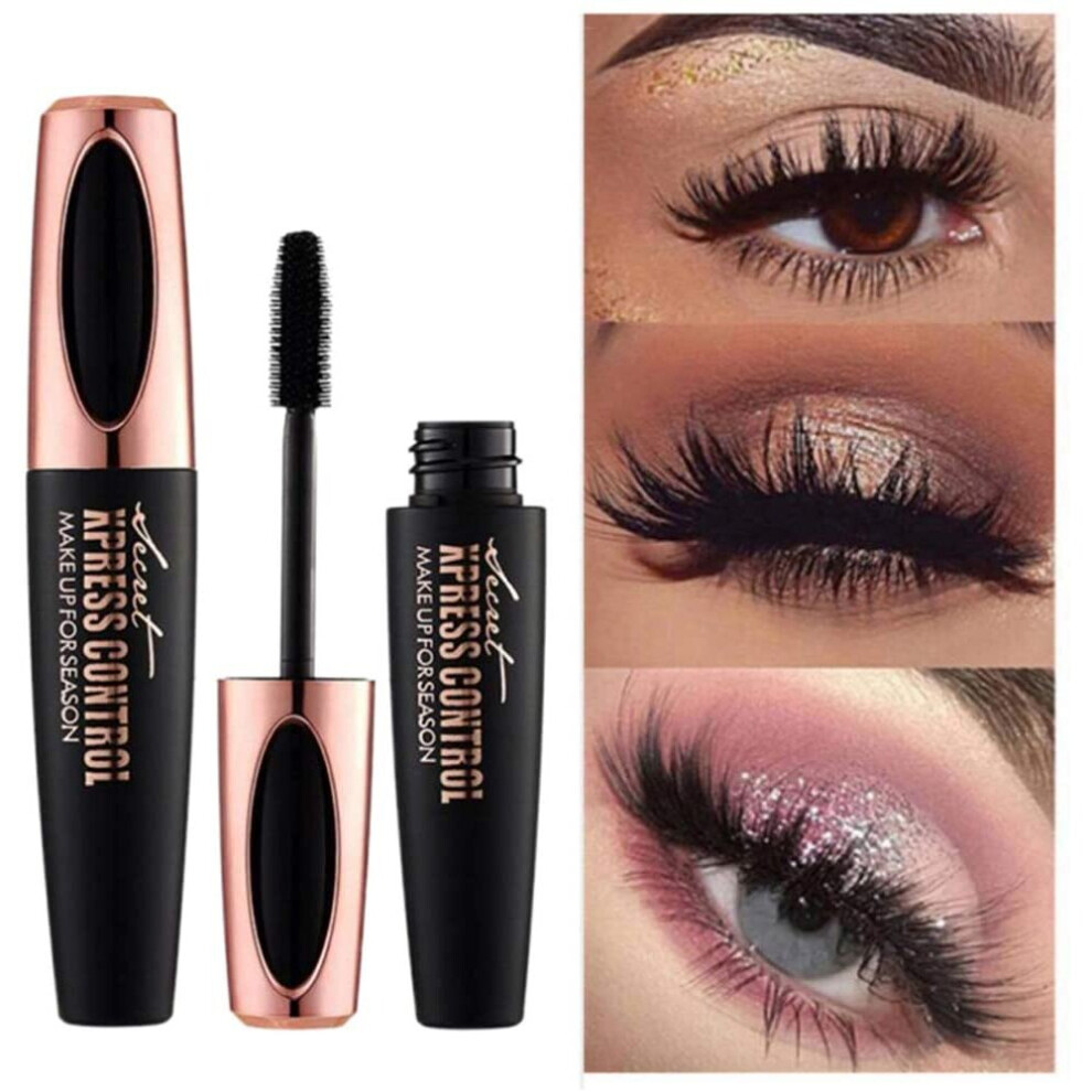 Lucoss Waterproof 4D Silk Fiber Eyelash Mascara Extension Makeup Kit Super Curling Thick, Great Choice and Gift for Girls.