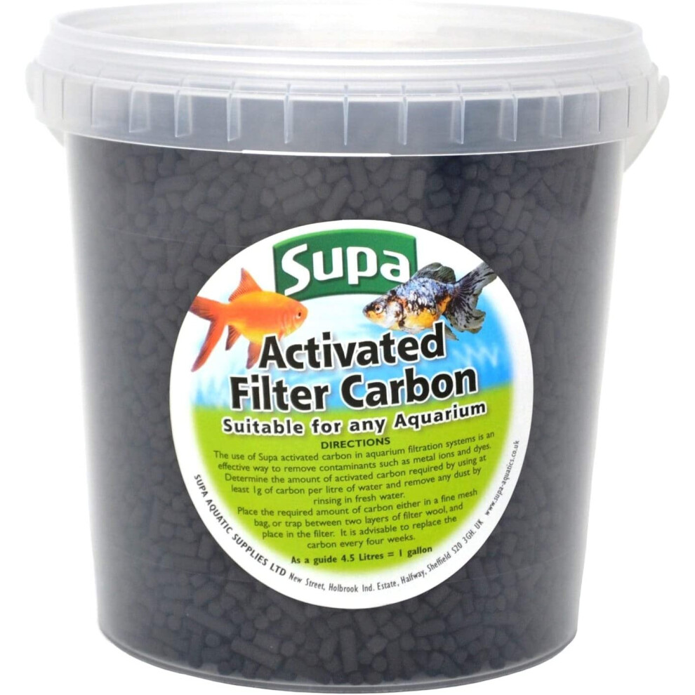 Supa Activated Filter Carbon, 1 Litre, Pack of 3, Removes Impurities And Odours To Leave Your Aquarium Or Pond With Crystal Clear Water