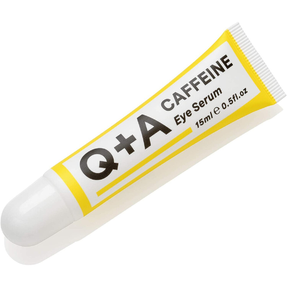Q+A Caffeine Eye Serum. An eye serum to boost circulation and de-puff the under eye area. 15ml/0.5fl.oz