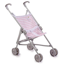 JC Toys | Berenguer Boutique | Baby Poppenwagen met Paraplu | Olifanten Thema | Roze | Leeftijd 2 +