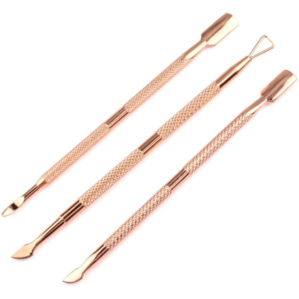 Gold Cuticle Peeler Scraper Remove Gel Nail Polish And Cuticle Pusher And Spoon Nail Cleaner, Durable Pedicure Manicure Tools For Fingernails Toenails