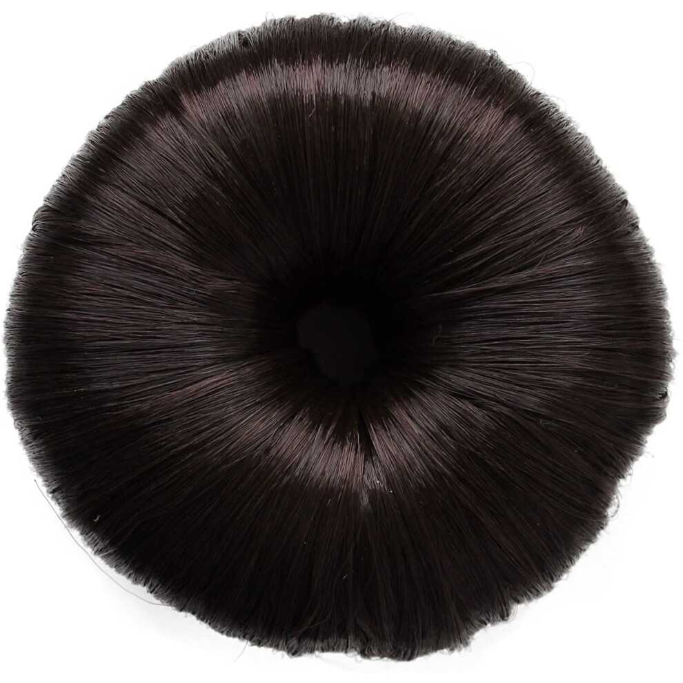 Hair Donut Up Do Hair Ring Hairstyler Bun creator Bridal Hair Piece (Brown)