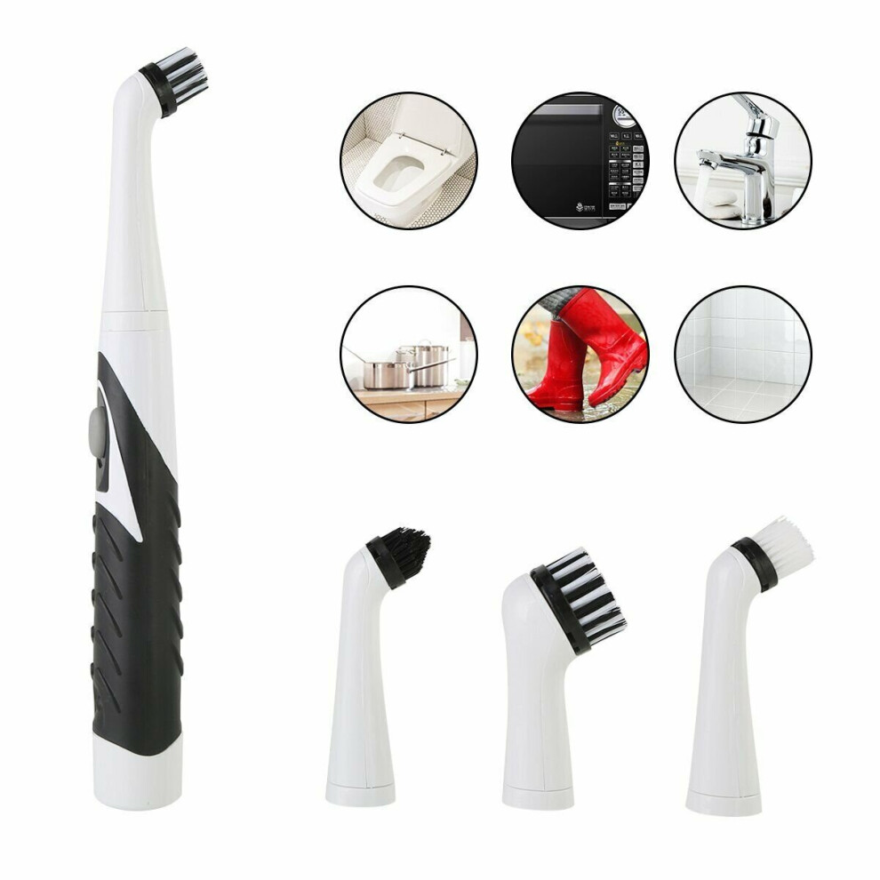 4 in 1 Household Electric Cleaning Brush Scrubber with 4 Brush Heads