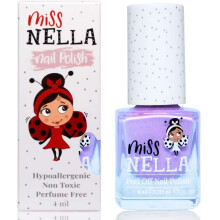 MISS NELLA SCHMETTERLING-GLIEDER-Glitzer lilafarbener Kindernagellack, ungiftig & geruchlos
