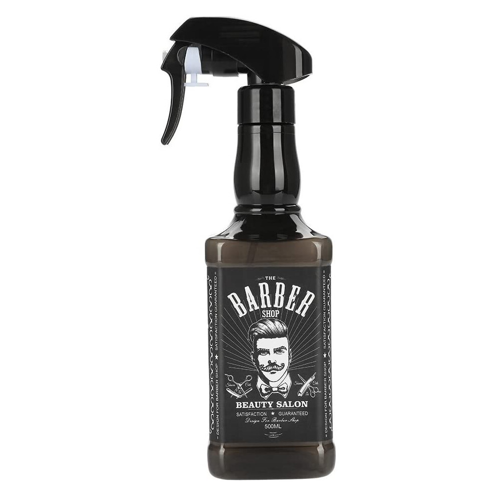 Sonew 500Ml Plastic Spray Bottle Hairdressing Sprayer Salon Barber Barber Hairstyling Sprayer Hair Tools Flower Planting Tool(Black)