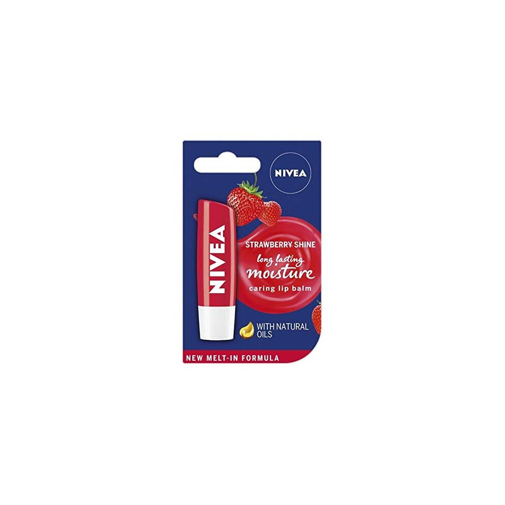 Nivea Fruity Shine Lip Balm in Strawberry 4.8g
