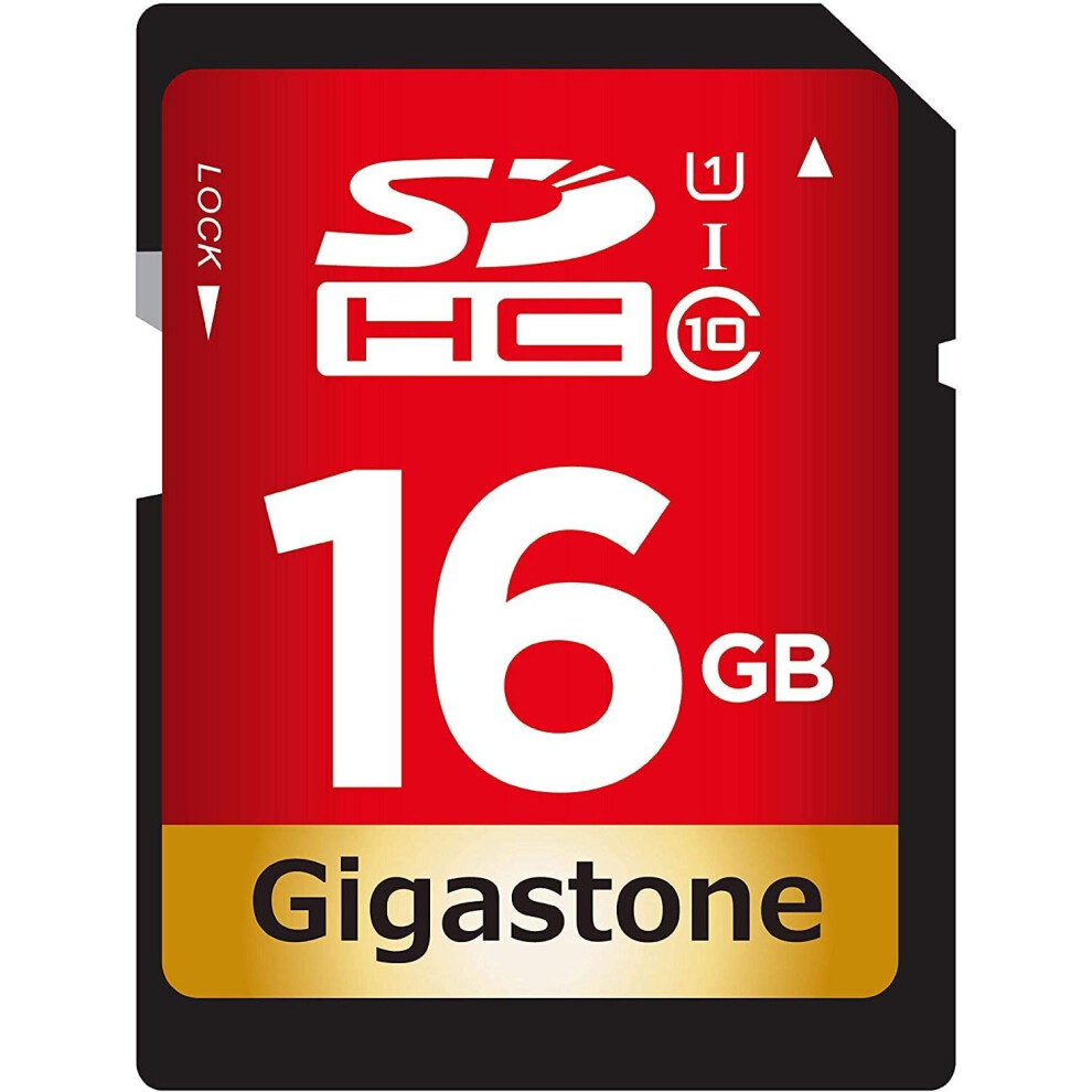 Gigastone 16Gb Sd Card, Speed Class 10 C10 U1, Uhs-I Sdhc Memory Card, Full Hd Video Available 804272751635