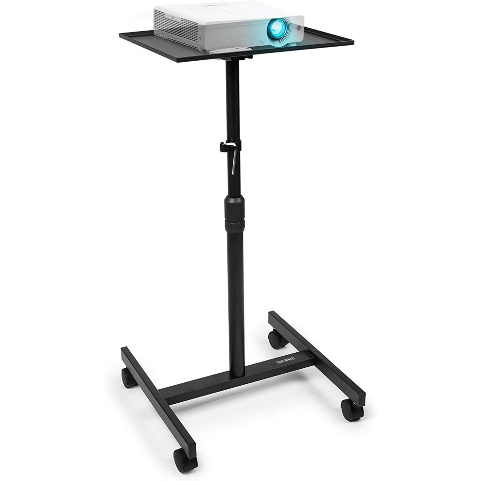 Duronic Projector Stand WPS20 | Adjustable Video Projector Floor Table on Wheels | Tall Moveable Laptop Trolley | Portable | On Caster Wheels |