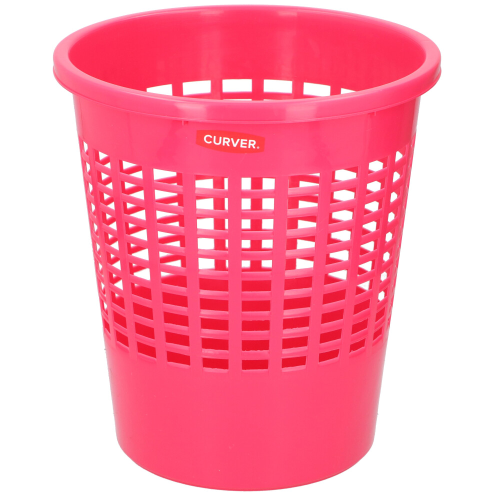 (Pink) 2 x Curver Plastic Bin Dustbin Rubbish